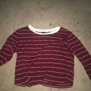 Red and white striped tee